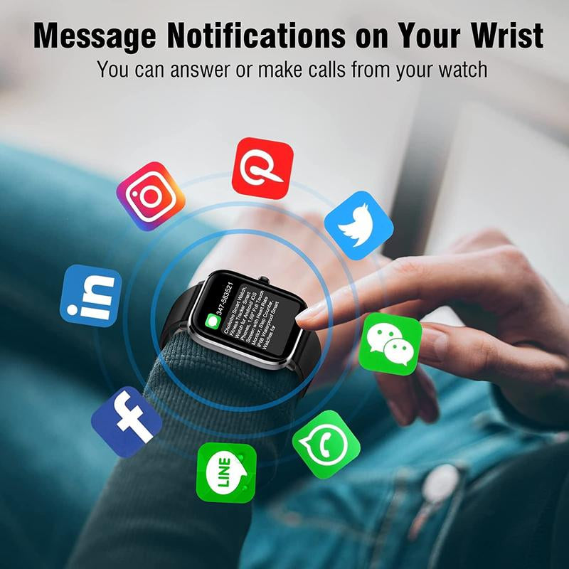 Smart Watch for Men Women(Answer/Make Call)- Fitness Smartwatch with Sleep/Heart Rate/Spo2 Monitor, 113+ Sport Modes, IP68 Waterproof Smart Watch for Android Ios