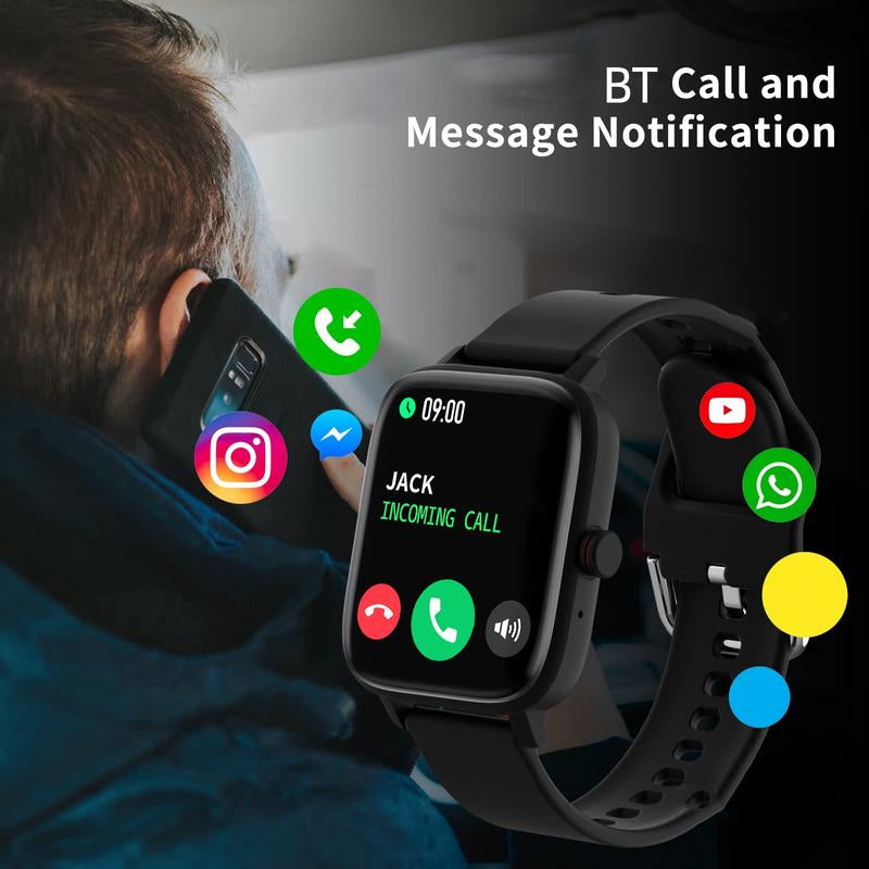 Smart Watch, 1.69'' Full Touch Answer/Make Call Women Smartwatch for Android Phones Fitness Tracker with Heart Rate Sleep Monitor Calorie Step Counter Sports Fitness Watch for Android Ios