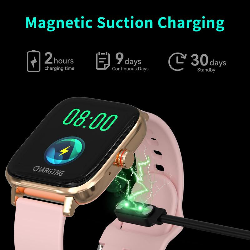 Smart Watch, 1.69'' Full Touch Answer/Make Call Women Smartwatch for Android Phones Fitness Tracker with Heart Rate Sleep Monitor Calorie Step Counter Sports Fitness Watch for Android Ios
