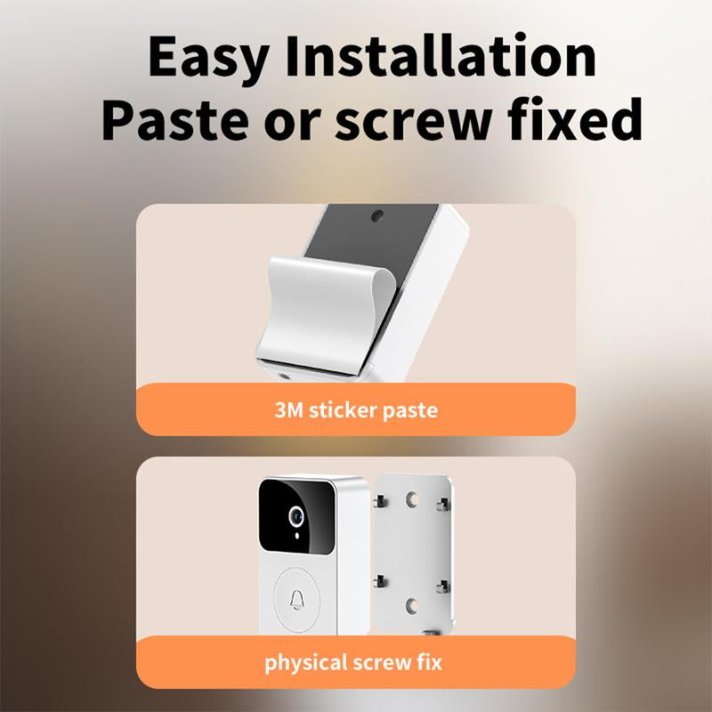 Smart Video Doorbell Camera Wireless with Chime, 2K No Monthly Fee, Ring Call