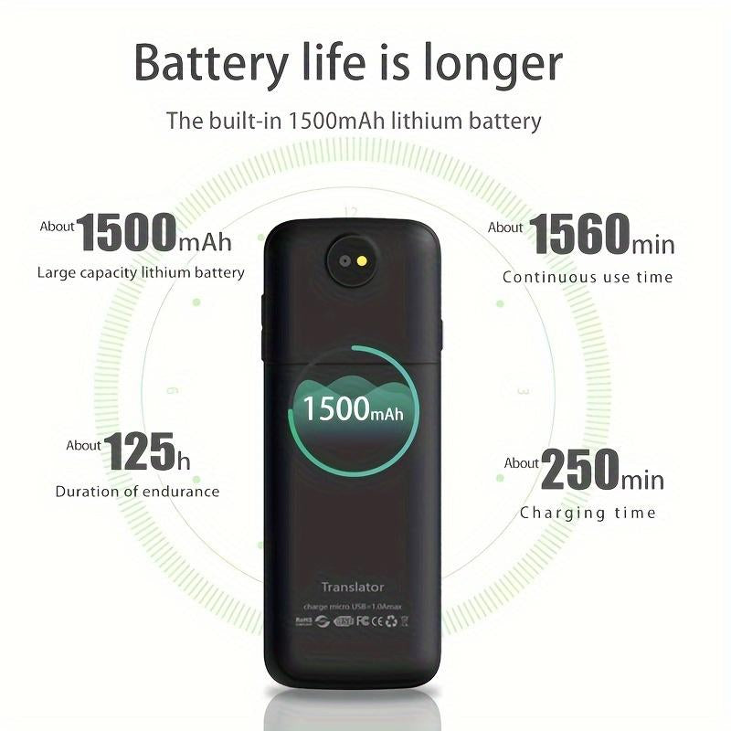 Portable Language Translator Device | 138 Languages, Real-Time Voice & Photo Translation Travel & Learning Audio HD Touch English-Chinese Scan Professional Translation Multipurpose Multifunctional