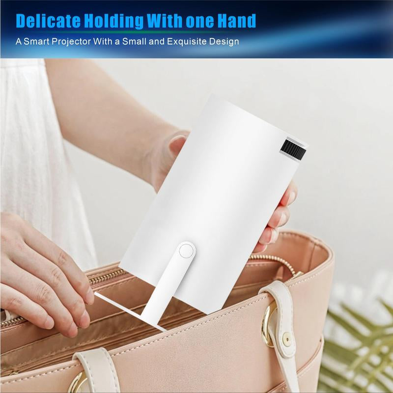 HY300 Pro Portable Projector, Bluetooth-Compatible Projector, Professional Outdoor Projector, 180° Adjustable Android 11 Wifi 6 Projector for Home Office