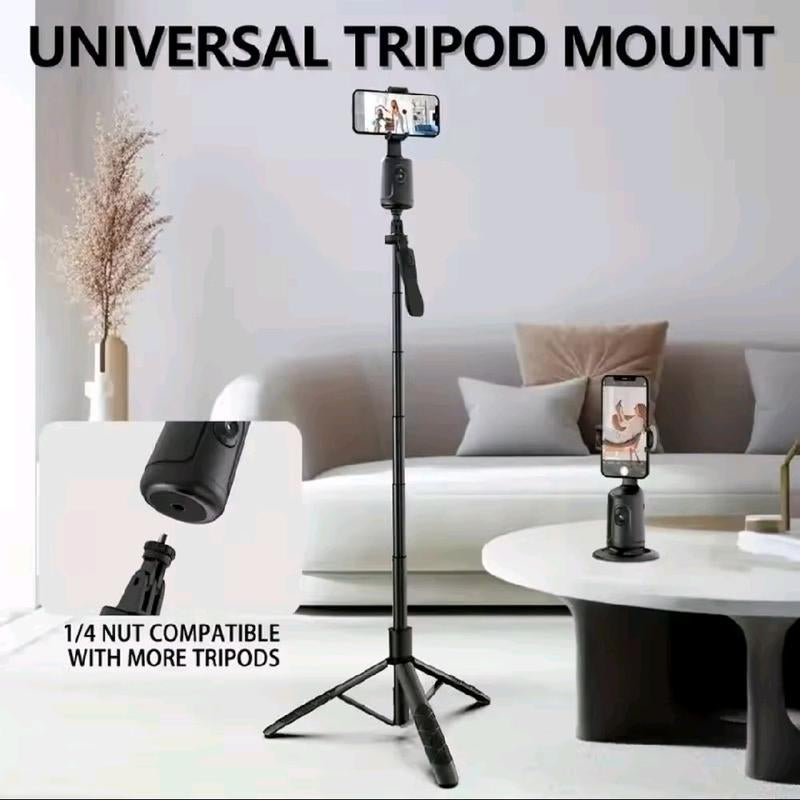 Smart Auto Tracking Phone Holder - 360° AI Motion Tracking Tripod, Portable Selfie with Auto Tracking, Lightweight Design for Vlogging - Adjustable, Landscape Gimbal Stabilizer Smartphone Cellphone