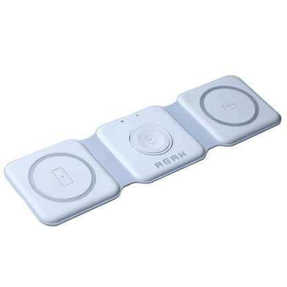 Portable 3 in 1 Wireless Charging Station for Iphone, Foldable Travel Cellphone Charger for Airpods Iwatch Smartphone Electronic