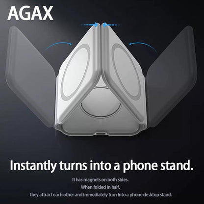 Portable 3 in 1 Wireless Charging Station for Iphone, Foldable Travel Cellphone Charger for Airpods Iwatch Smartphone Electronic